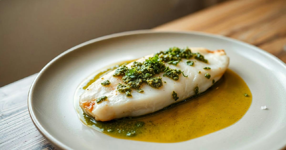 Pan-Seared Branzino with Pesto