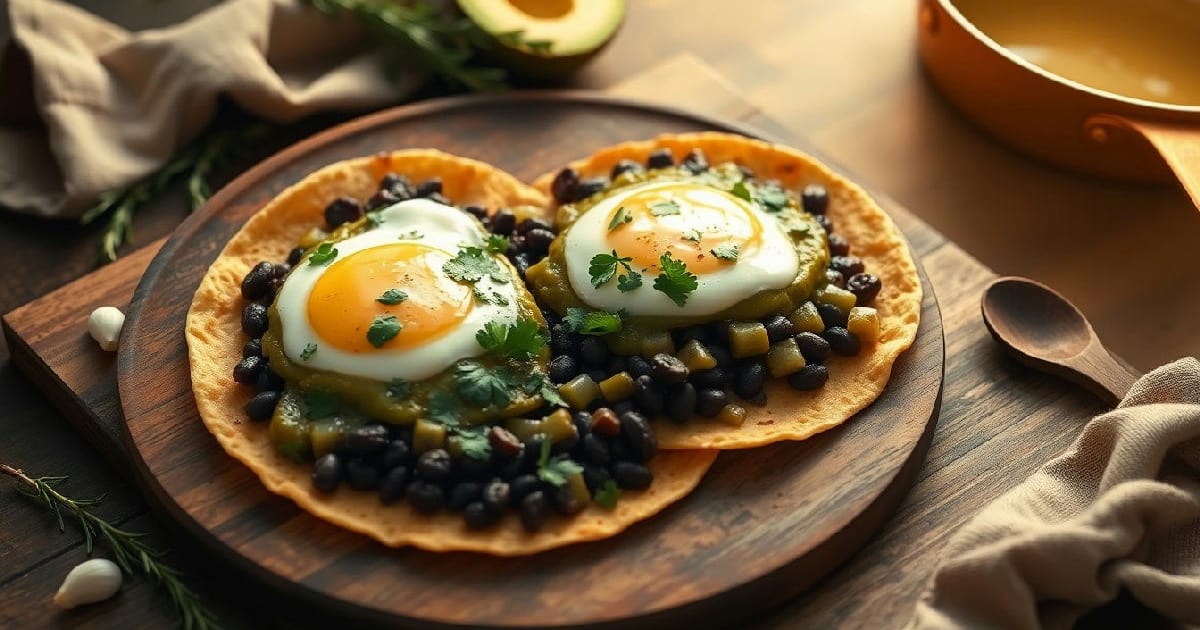 Huevos Rancheros with Tomatillo Green Sauce