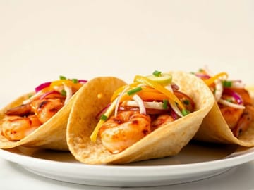 Grilled Chipotle Shrimp Tacos on Corn Tortillas
